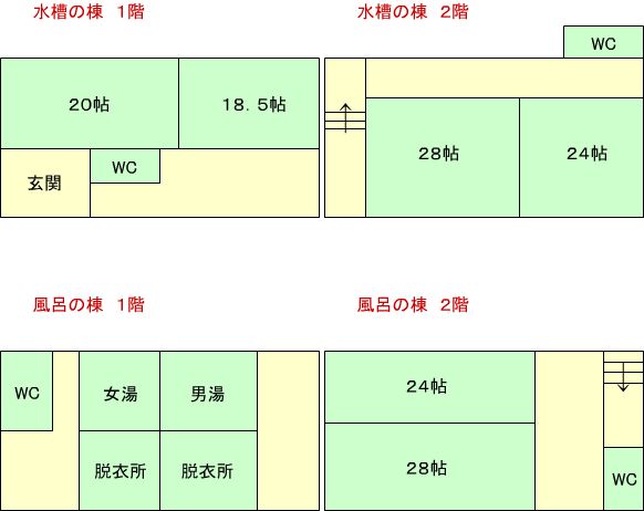 民宿 ロッヂ 八戒荘　館内マップ2　画像